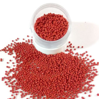 Red Cellulose Beads with Vitamin E